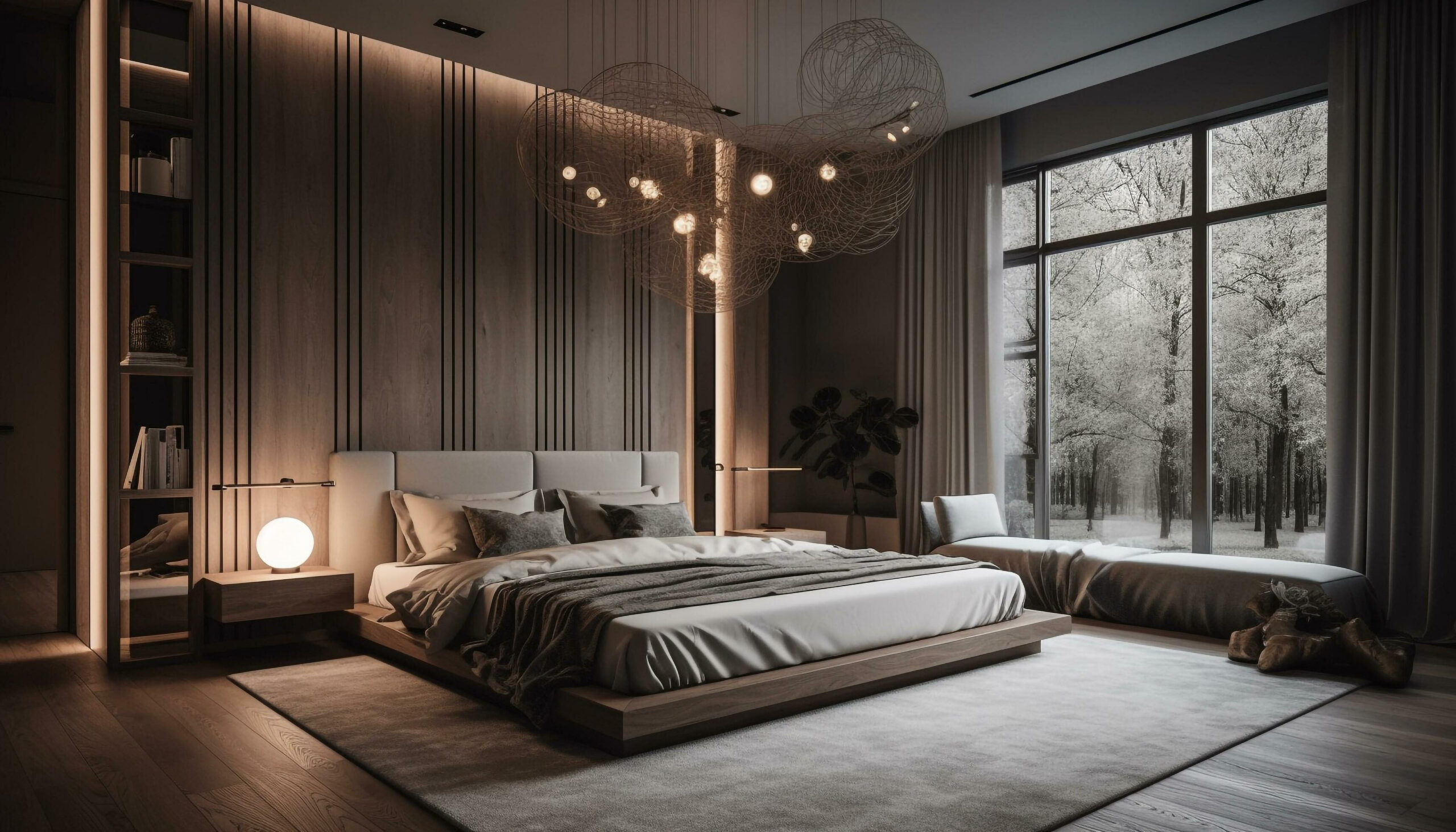 Modern Luxus Schlafzimmer Komfortabel, Elegant, Und Beleuchtet Zum within Luxus Schlafzimmer Modern